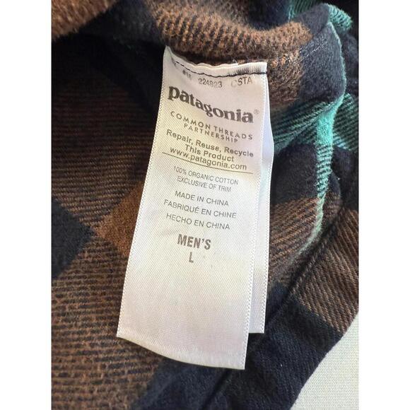 Patagonia Long-Sleeved Organic Cotton Midweight Fjord Flannel Shirt Large - Picture 5 of 8